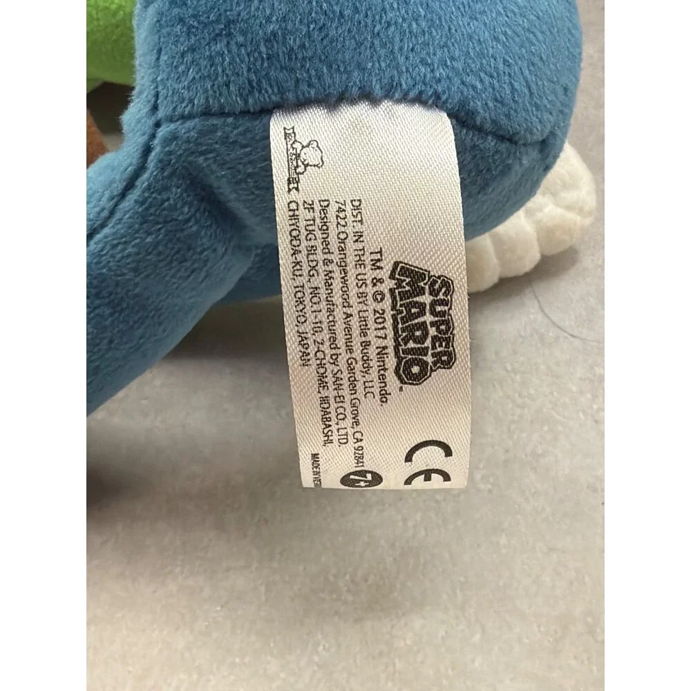 Super Mario Bros Yoshi & Luigi Plush Toys 7" Green & Blue Characters Nintendo - Picture 3 of 5